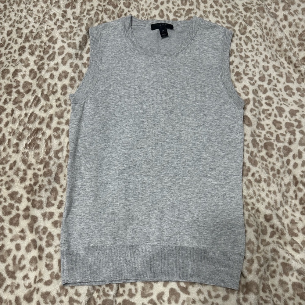 J. Crew Gray Sleeveless Sweater